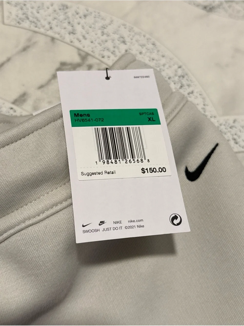 New Nike Tech Fleece Loose-Fit Open Hem Pants Light Bone Mens Size XL HV6541-072